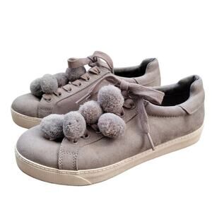 Circus Sam Edelman Sneakers Womens 6.5 Lace up Gray Pom Pom‎